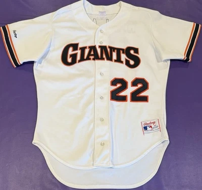 Vintage Will Clark #22 San Francisco Giants Game Cut On Field Rawlings Jersey 44 - Image 1 of 4