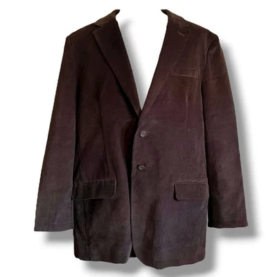 LL Bean Mens Sport Coat Sz 52 Tall Brown Elbow Patch Blazer Professor Preppy - Image 1 of 4