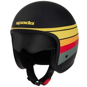 SPADA ACE RANGER MOTORCYCLE HELMET MATT BLACK SCOOTER - Picture 1 of 9
