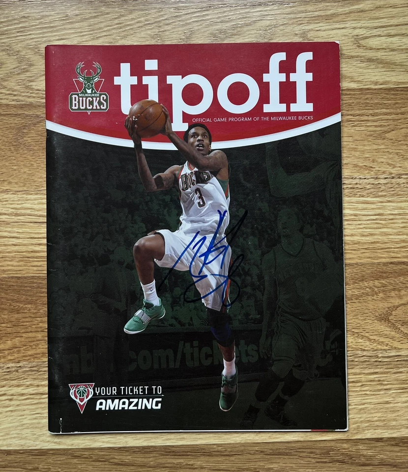 Brandon Jennings Signed Autographed Magazine Milwaukee Bucks NBA Basketball Auto - Image 1 of 1