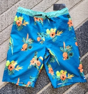 HURLEY Boys Parrot Floral Print Board Shorts Swim Trunks, Size XL NWT - Picture 1 of 4