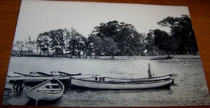Antique  RPPC Boating Lake Edwardsville Illinois - Picture 1 of 1