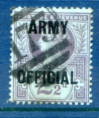 QVSG O44 2½d Purple Blue Army Official Good Used - Image 1 of 2