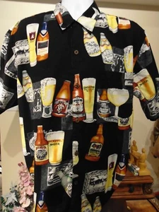 Bill Blass Hawaiian Beer shirt large - Picture 1 of 4
