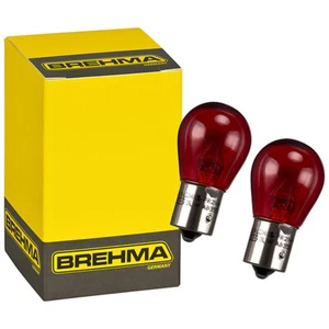 2x BREHMA PR21W Rote Bremslicht Lampe 12V 21W BAW15s Kugellampe - Picture 1 of 4