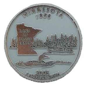 Imán para nevera Minnesota State Quarter - Imagen 1 de 1