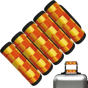 5 Pack Luggage Handle Wrap, Tap Identifiers for Travel, Orange - Picture 1 of 7
