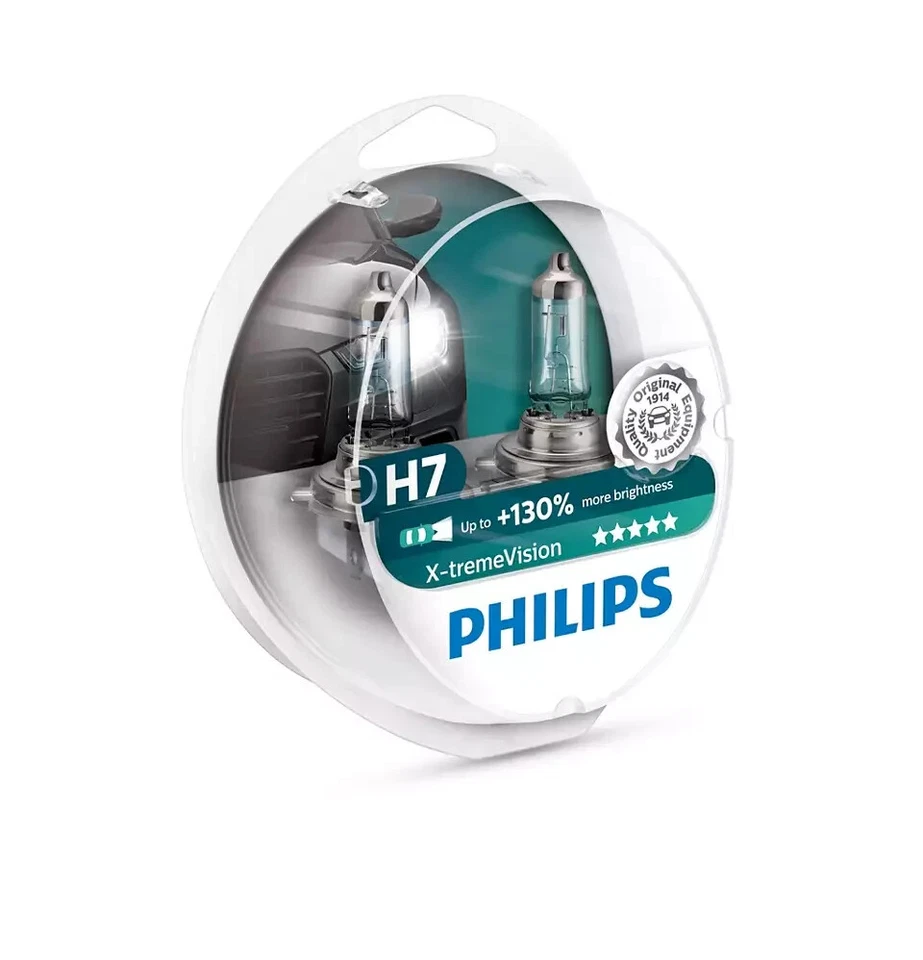 Lampade Lampadine Philips H7 X-treme Vision +130% 12V 55W 12972XVS2 - Immagine 1 di 4