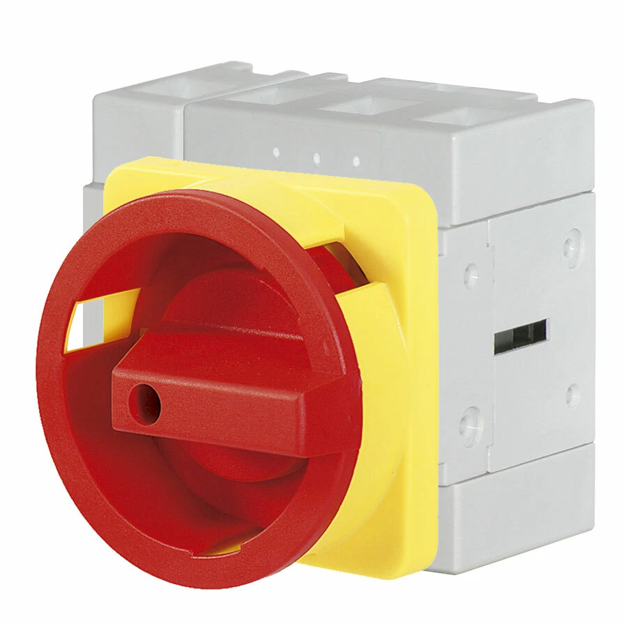 Telergon ZBK Rear PANEL Mount 3 POLE 20A Isolator, Red/Yellow Handle - Image 1 of 1