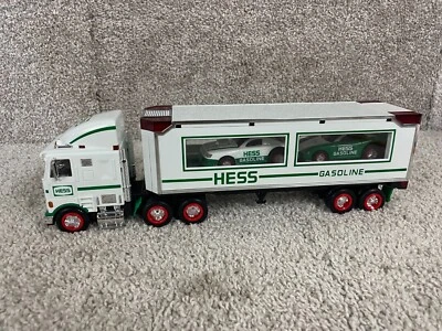 Vintage 1997 Hess Corporation Gasoline Toy Truck & Racers 15"x5" Multicolor - Image 1 of 4