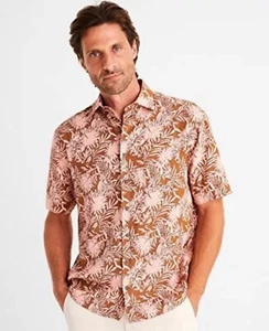 johnnie-O Bradley Hangin' Out Button Up Shirt Coffee Size M - Picture 1 of 2