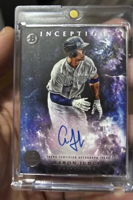 2016 Bowman Inception Purple AUTO Aaron Judge Rookie RC Yankees MVP - Image 1 of 4