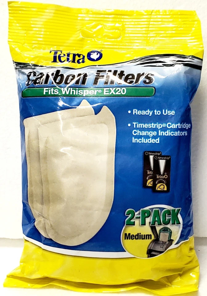 Cartuchos de filtro de carbono TETRA médio 2 peças - para filtro de aquário Whisper EX 20 - Imagem 1 de 1