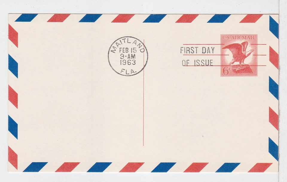 TurtlesTradingPost -  Airmail 6c Postal Card 1963 FDC  #UXC4 - Image 1 of 1