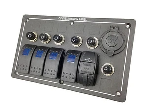 Casa rodante Pactrade coche marino autobús camión 4 velocidades aluminio azul LED panel interruptor alimentación USB - Imagen 1 de 9