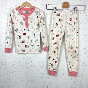 Hanna Andersson Size 110 US 5 Holiday Village Christmas Pajama Set Organic READ! - Picture 1 of 14