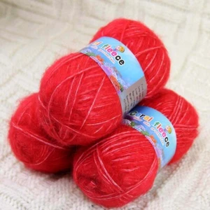 Sale 3BallsX50gr Soft Cotton Mohair Hand RugsBlankets Crocheted Knit Yarn 10 - Picture 1 of 12