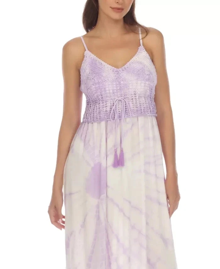 Raviya Tie-Dyed Maxi Dress Cover-Up Size L # 3A 2618 Blm