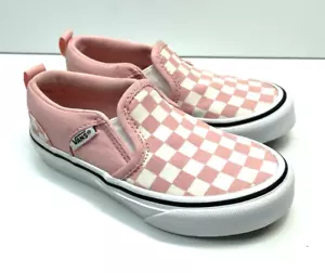 Vans Off The Wall Rosa Cuadros Zapatillas Sin Cordones Zapatos Niño Pequeño Missy Talla 11 - Imagen 1 de 6