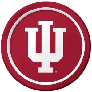 Indiana Hoosiers NCAA College University Sports Party 9" Paper Dinner Plates - Picture 1 of 1