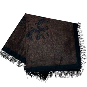 Loro Piana Cashmere Shawl Paisley Pattern Dark Brown 166cm x 158cm Unisex JP - Picture 1 of 6