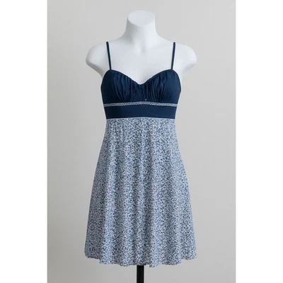 Vestido Babydoll Y2K Speechless Tamanho 5 Azul Floral Mini Indie Sleaze Coquette - Imagem 1 de 4