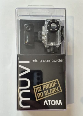 Veho Muvi Atom VCC-004 Micro Action Camcorder Black 2MP 30fps Underwater /mounts - Image 1 of 4