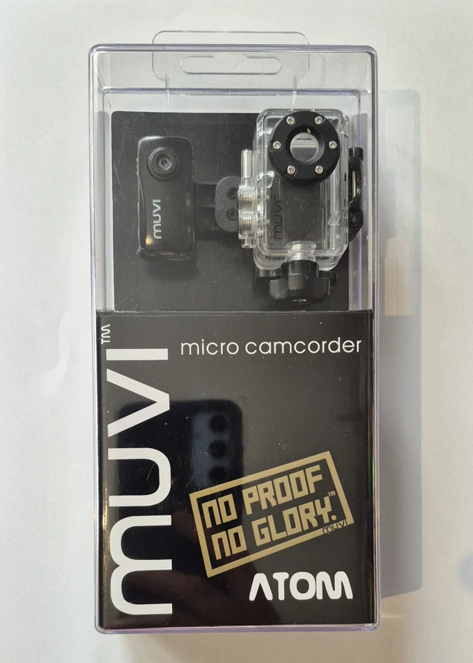 Veho Muvi Atom VCC-004 Micro Action Camcorder Black 2MP 30fps Underwater /mounts - Image 1 of 4