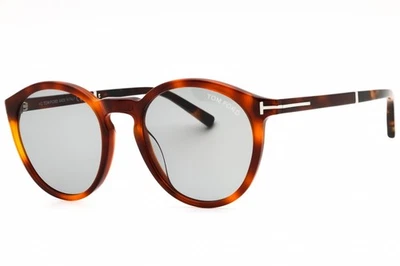 Marco de gafas de sol para hombre Tom Ford TF1021 53A redondo rubio habana/humo 51 mm Foto 1 de 4