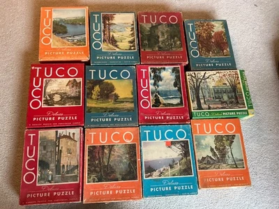 Lot of 12 Vintage TUCO Deluxe Picture Puzzles  ALL COMPLETE - Image 1 of 4