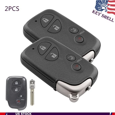 2 Para 2007 2008 2009 2010 2011 Lexus GS450H ES350 Mando a Distancia Llavero Estuche 4 Botones Foto 1 de 4
