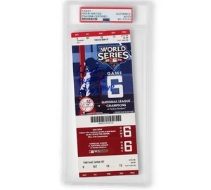 Hideki Matsui Signed Auto 2009 World Series Game 6 NY Yankees Full Ticket - PSA - Picture 1 of 2