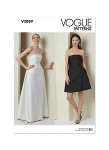 Vogue Misses Dress in Two Lengths Sewing Pattern V2089 - Picture 1 of 8