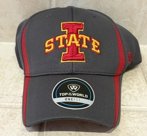 Gorra Top of the World Iowa State Cyclones elástica flexible talla única gris NCAA - Imagen 1 de 5
