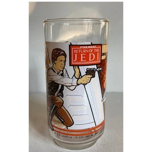 STAR WARS Return of the Jedi Burger King Glass Vintage 1983 Coca Cola Han Solo - Picture 1 of 10