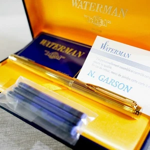 Waterman Fountain Pen Gentleman Ideal Gold Plate - Picture 1 of 10