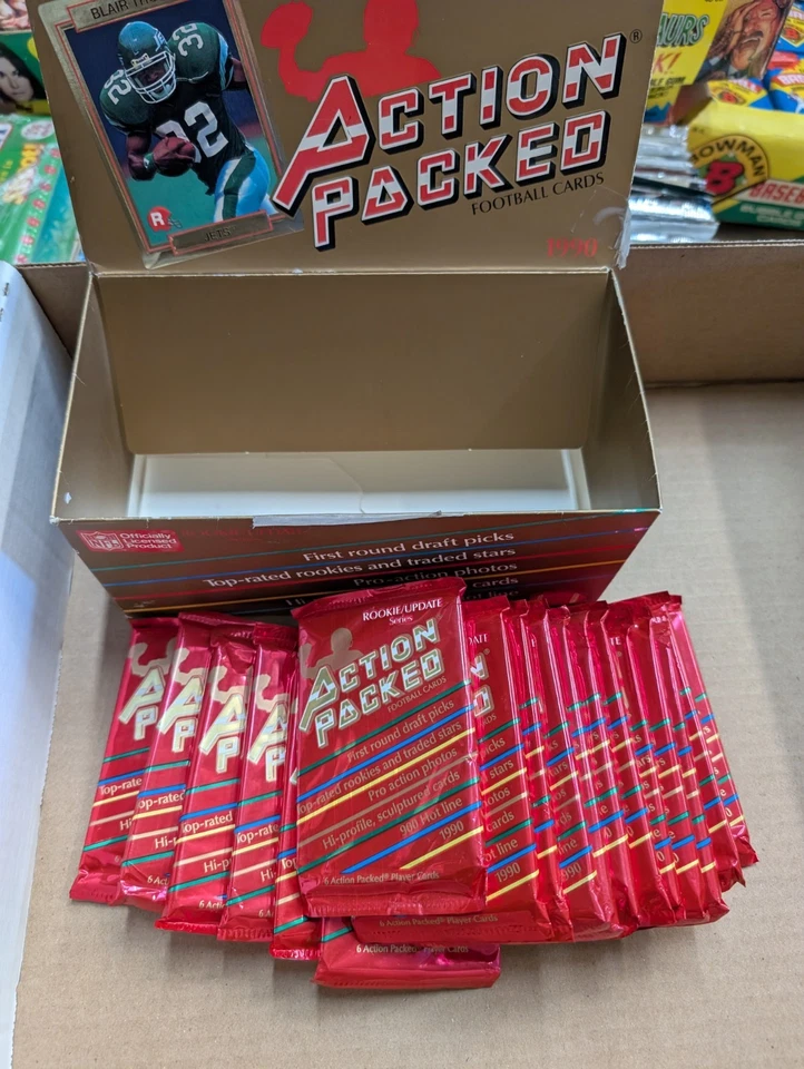 1990 Action Packed Football Rookie Update Series 18 Sealed Packs - Image 1 of 4