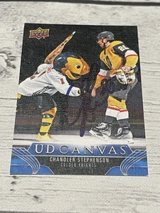 Chandler Stephenson Signed Card Upper Deck Canvas JSA COA IP Auto Vegas Knights - Picture 1 of 3