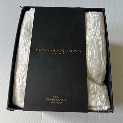 Donna Karan Tranquility Waterway King Duvet Cover Linen 100% Cotton NWOT - Image 1 of 4