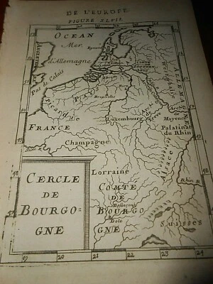 1683 COPPER ENGRAVING MALLET CERCLE DE WESTPHALIE Cologne Dusseldorf Luxembourg  - Image 1 of 3