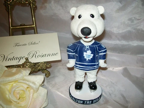 Toronto Maple Leafs Carlton The Bear Mascot Bobblehead 7" Mint Condition! Cover