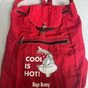 Vtg Unisex 90s Bugs Bunny Looney Tunes Backpack Retro Y2K Cartoon Travel Bag - Picture 1 of 5