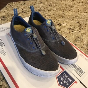Paul Sperry flex deck men’s size 11 gray blue preowned well worn Mens Sneakers - Picture 1 of 12
