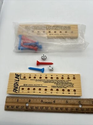 Wood Teasers Games 1987 Cardinal Industries Finish Line & Insanity Lot Of 2 - Image 1 of 3