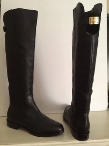 DOLCE&GABBANA FLAT RIDING ES 36 BLACK LEATHER/LAMB SKIN SIZE EU36/US6 D&C LOGO - Picture 1 of 5