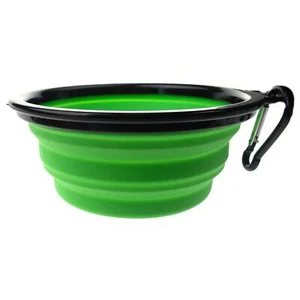 Pupware Green Collapsible Dog Dish Eco Friendly BPA Free Doggie Carabiner Travel - Picture 1 of 2