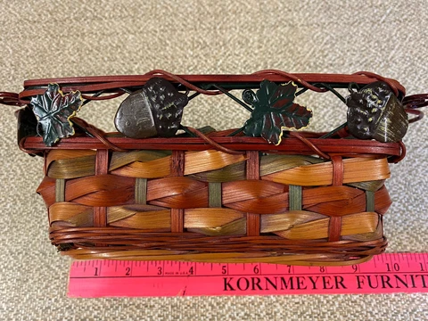 Longaberger style Wood Basket Vintage Cover
