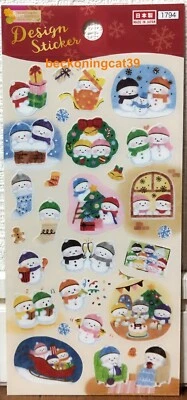 LAST DAISO Snowman Design Sticker Christmas Home Party Winter Gift MADE IN JAPAN - Image 1 of 3