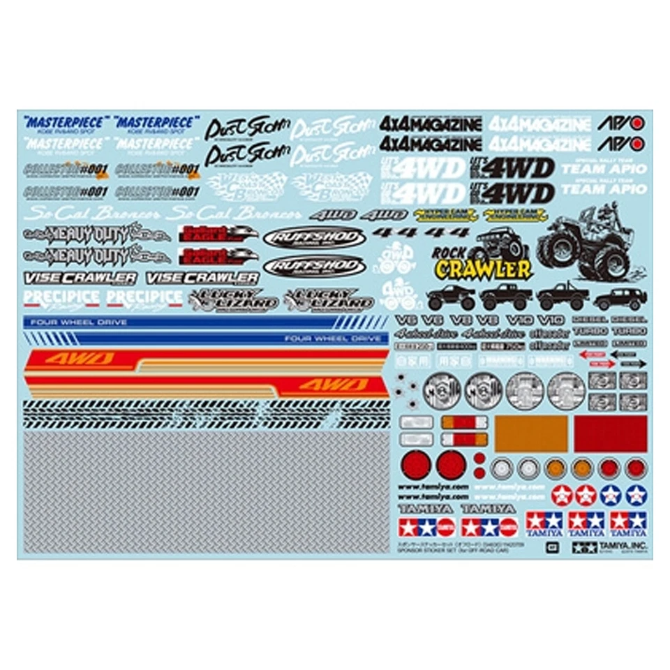 Tamiya 54630 RC Sponsor Sticker Set for Off Road Car - Image 1 of 1