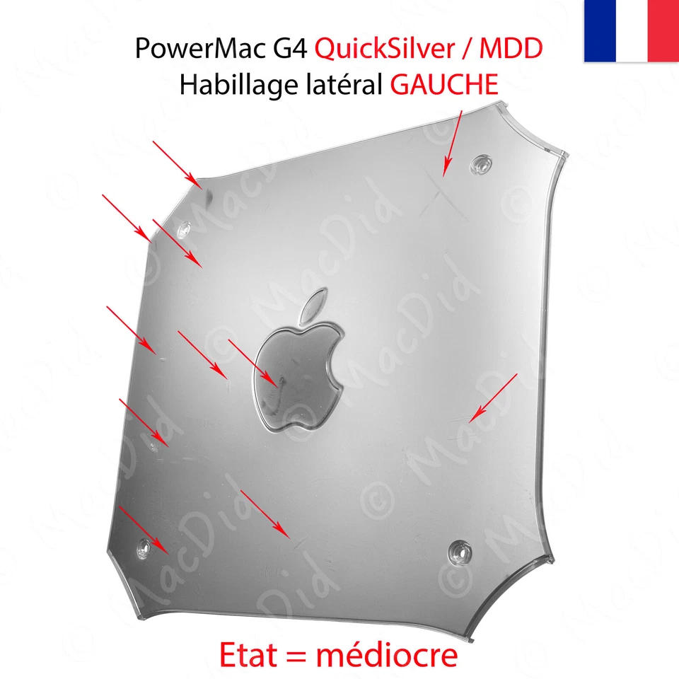 PowerMac G4 MDD - habillage latéral gauche partie FIXE sans mécanisme ouverture - Photo 1/1
